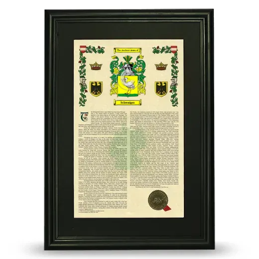 Schwaiger Deluxe Armorial Framed - Black