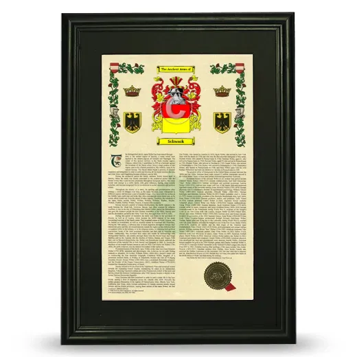 Schwark Deluxe Armorial Framed - Black
