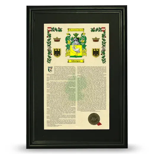 Schweigerr Deluxe Armorial Framed - Black