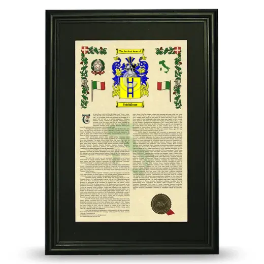 Scichilone Deluxe Armorial Framed - Black