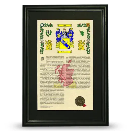 Scotsman Deluxe Armorial Framed - Black