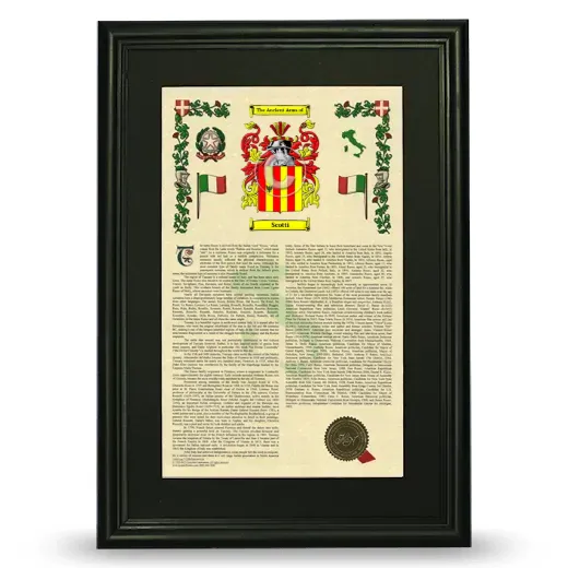 Scotti Deluxe Armorial Framed - Black