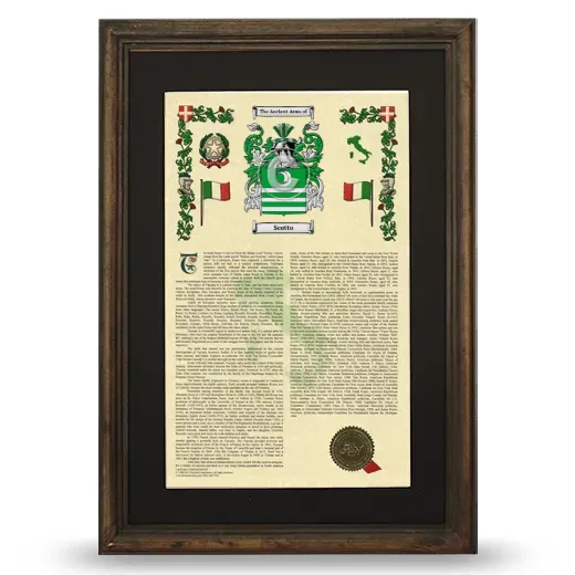 Scotto Deluxe Armorial Framed - Brown