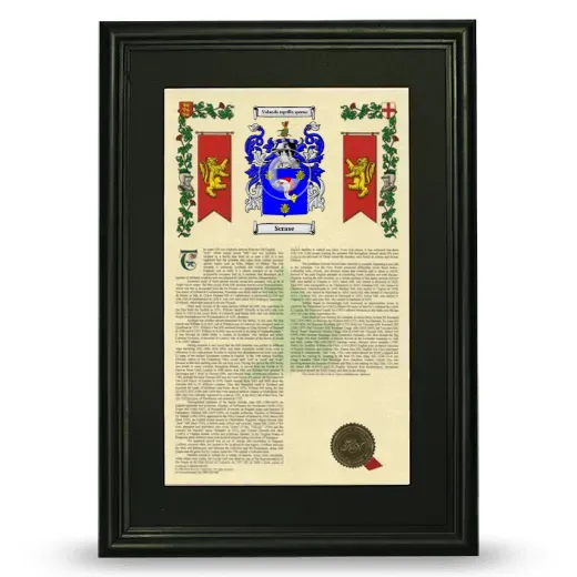 Scrase Deluxe Armorial Framed - Black