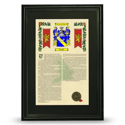 Scrooby Deluxe Armorial Framed - Black