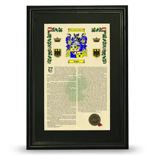 Seager Deluxe Armorial Framed - Black