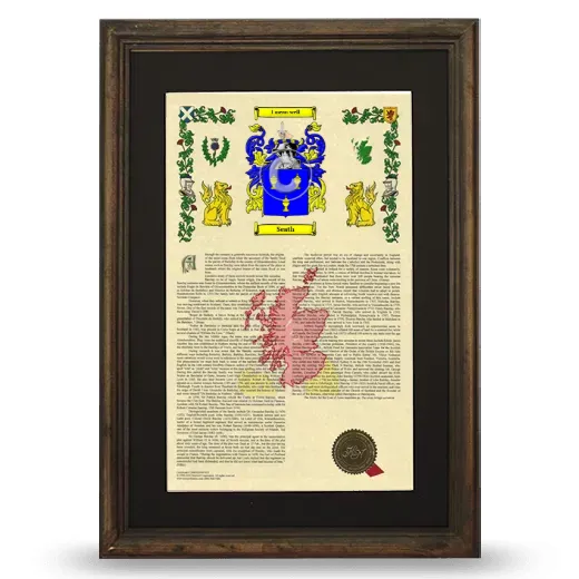 Seath Deluxe Armorial Framed - Brown