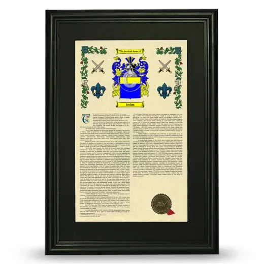Sedon Deluxe Armorial Framed - Black