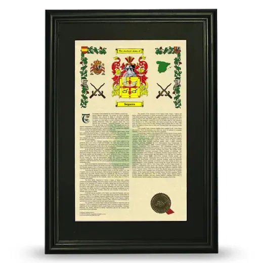 Segarra Deluxe Armorial Framed - Black