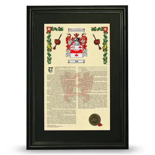 Seil Deluxe Armorial Framed - Black