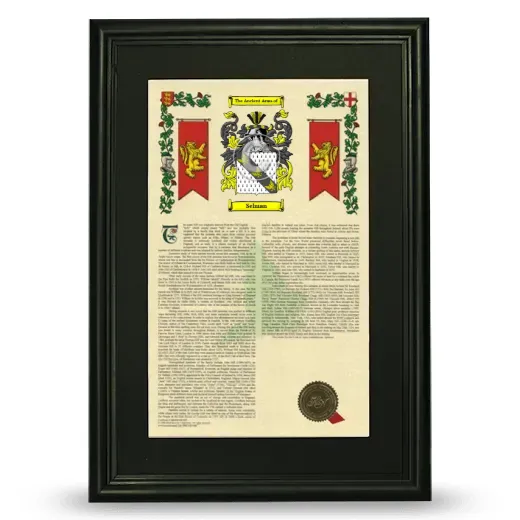 Selman Deluxe Armorial Framed - Black