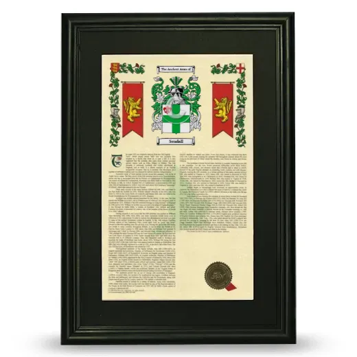 Sendall Deluxe Armorial Framed - Black