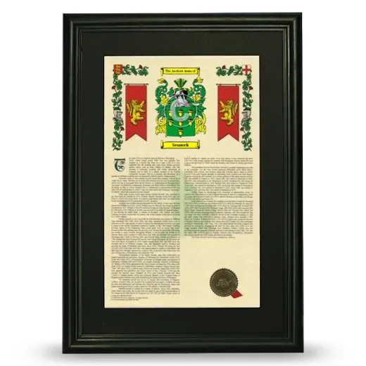 Sennock Deluxe Armorial Framed - Black