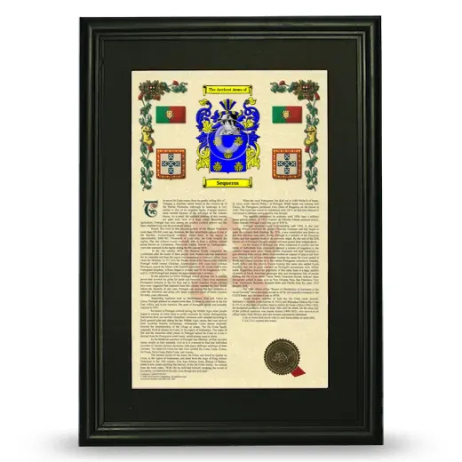 Sequeros Deluxe Armorial Framed - Black