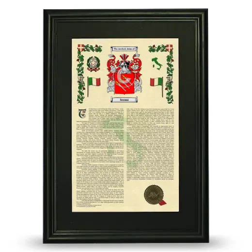 Serani Deluxe Armorial Framed - Black