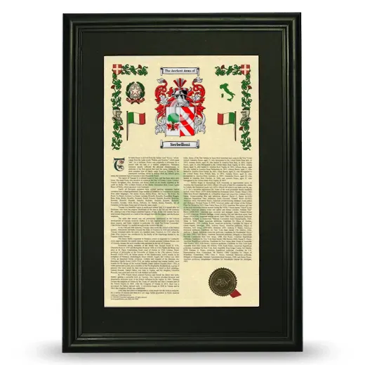 Serbelloni Deluxe Armorial Framed - Black
