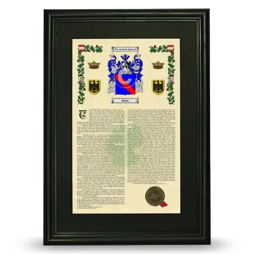 Seres Deluxe Armorial Framed - Black