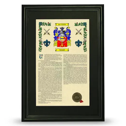 Serrault Deluxe Armorial Framed - Black