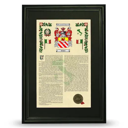 Setaro Deluxe Armorial Framed - Black
