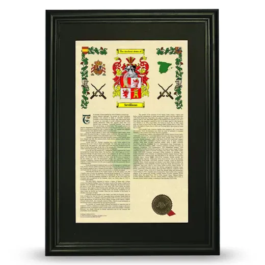 Sevillano Deluxe Armorial Framed - Black