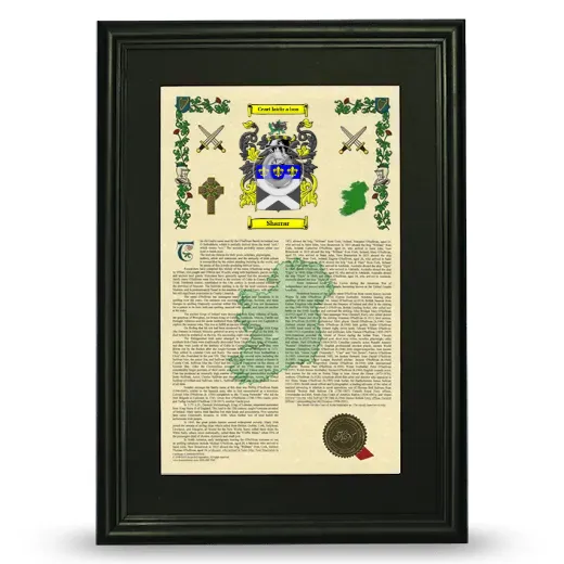 Sharrar Deluxe Armorial Framed - Black
