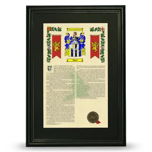 Shaul Deluxe Armorial Framed - Black