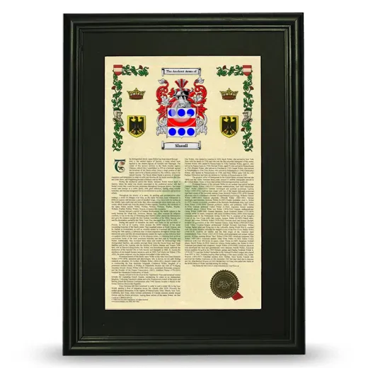 Shaull Deluxe Armorial Framed - Black