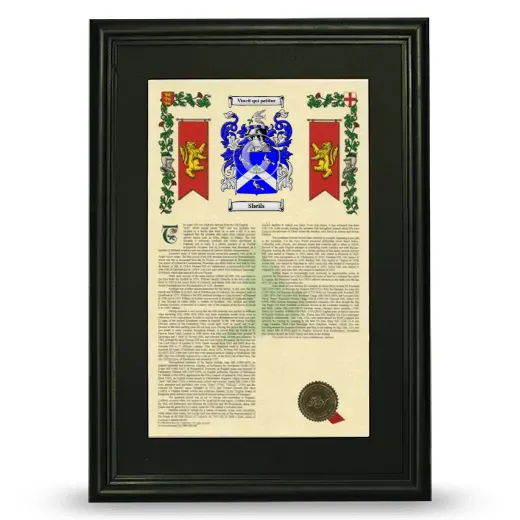 Sheils Deluxe Armorial Framed - Black