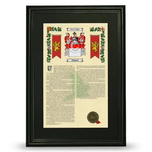 Shepard Deluxe Armorial Framed - Black