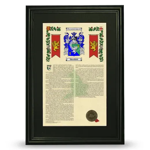 Sherefield Deluxe Armorial Framed - Black