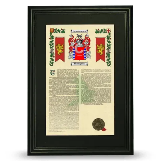 Sheringham Deluxe Armorial Framed - Black