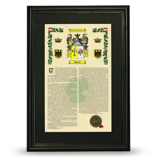 Sherrier Deluxe Armorial Framed - Black