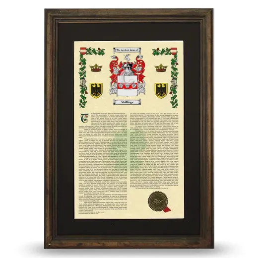 Shillings Deluxe Armorial Framed - Brown