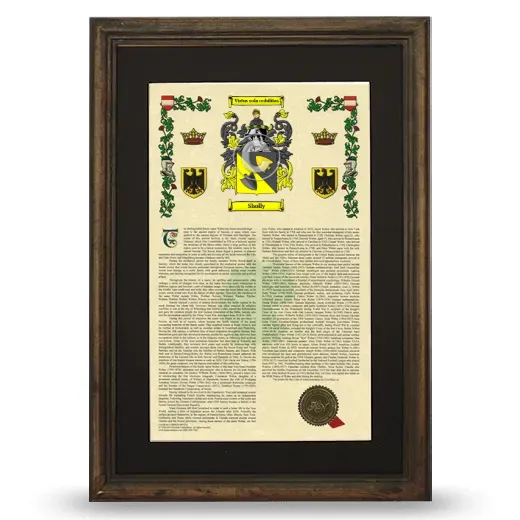 Sholly Deluxe Armorial Framed - Brown