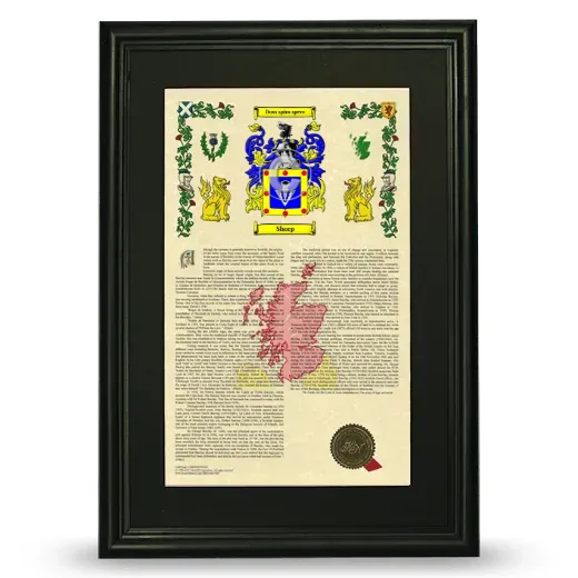Shorp Deluxe Armorial Framed - Black