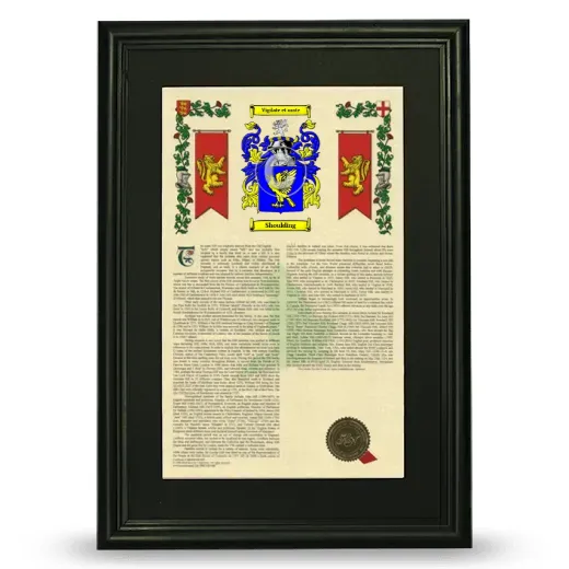 Shoulding Deluxe Armorial Framed - Black