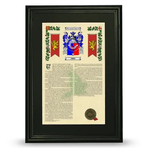 Sibble Deluxe Armorial Framed - Black