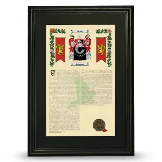 Sicamour Deluxe Armorial Framed - Black