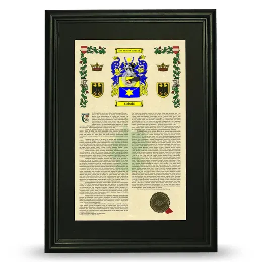 Siebold Deluxe Armorial Framed - Black