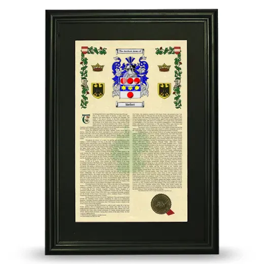 Siefert Deluxe Armorial Framed - Black
