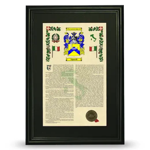 Signorili Deluxe Armorial Framed - Black
