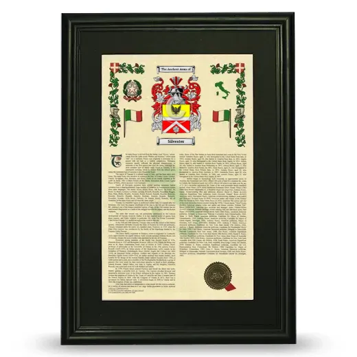 Silvester Deluxe Armorial Framed - Black