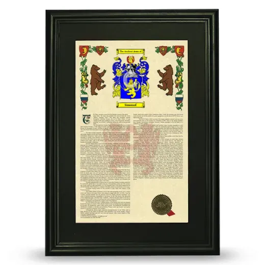 Simonof Deluxe Armorial Framed - Black
