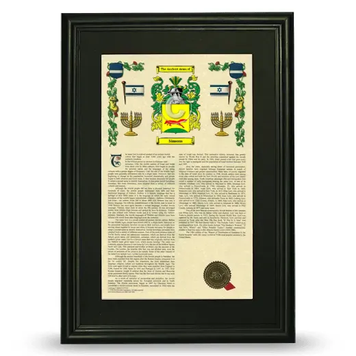 Simons Deluxe Armorial Framed - Black
