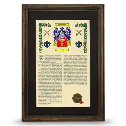 Siret Deluxe Armorial Framed - Brown