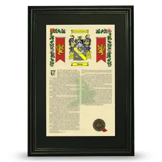 Slaone Deluxe Armorial Framed - Black