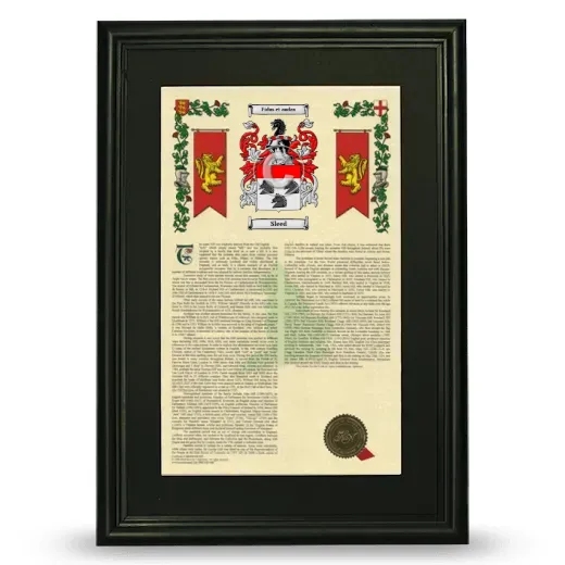 Sleed Deluxe Armorial Framed - Black