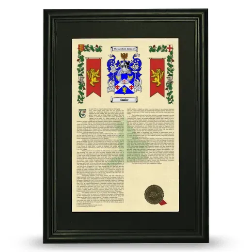 Snake Deluxe Armorial Framed - Black