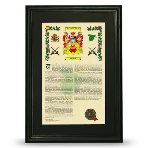 Solanas Deluxe Armorial Framed - Black