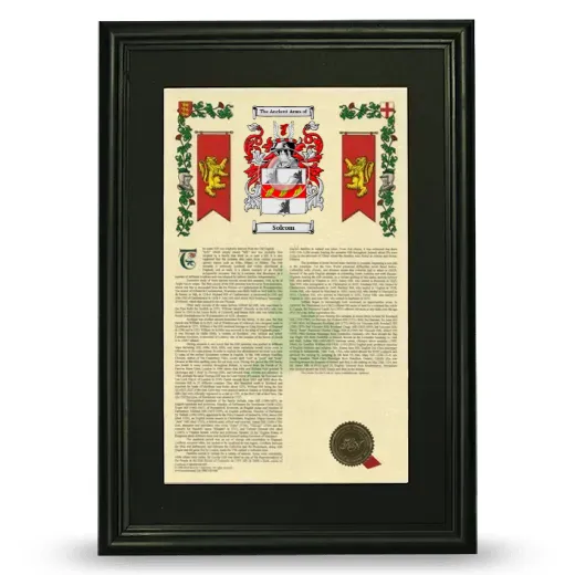 Solcom Deluxe Armorial Framed - Black
